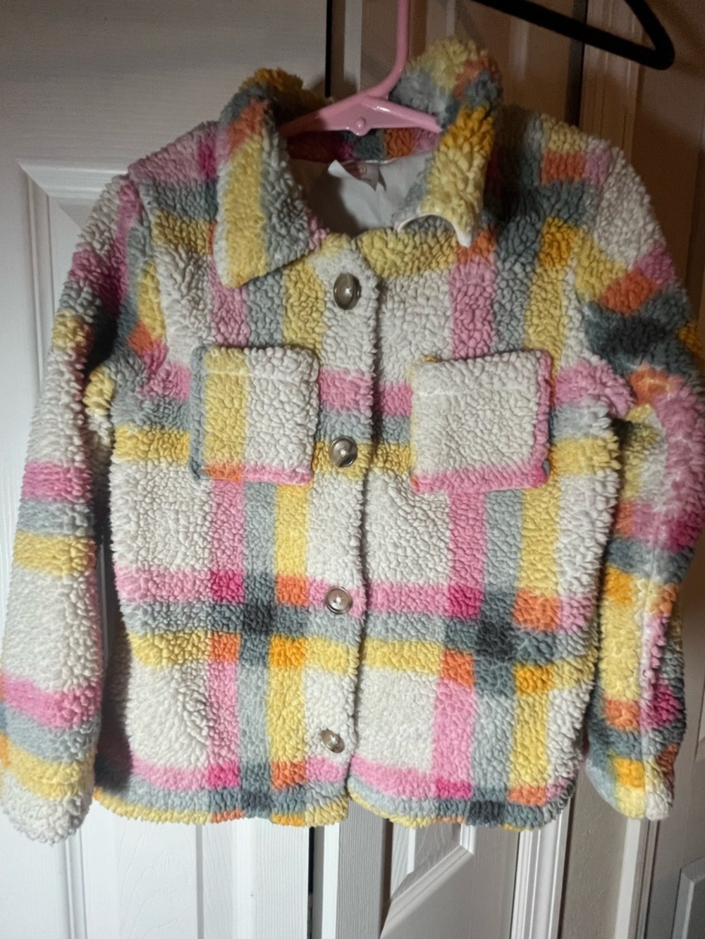 Wonder nation Toddler girls faux Sherpa coat size 4T